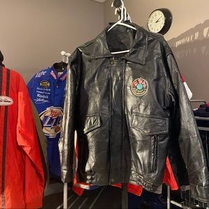 VINTAGE MEMORIAL D-DAY 60th ANNIVERSARY LEATHER JACKET